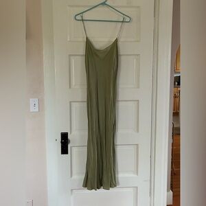 J. Crew Olive Green Slip Dress